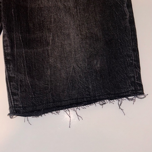 Anthropologie Pilcro women black bermuda hi rise jean shorts raw hem size 26 NWT - Picture 8 of 10